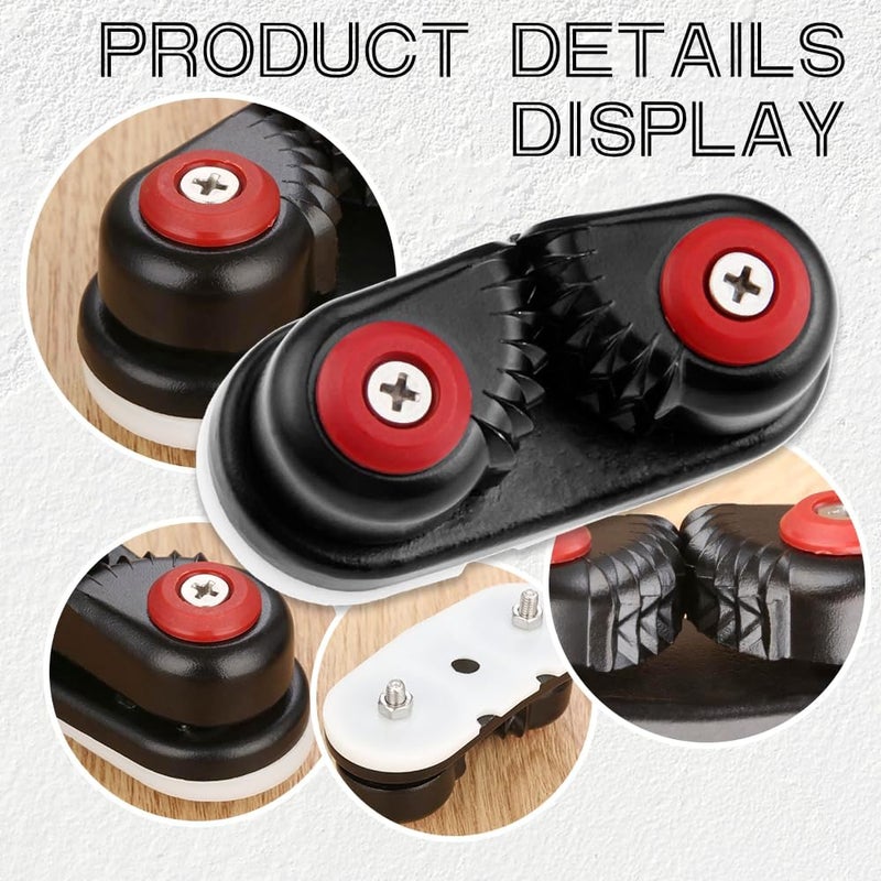 Yetaha 4 Pack Kayak Cam Cleat, Fast Entry Kayak Cleats Marine Aluminum Cam Cleats for Boat Canoe Sailing Sailboat Dinghy Accessories - Image 3